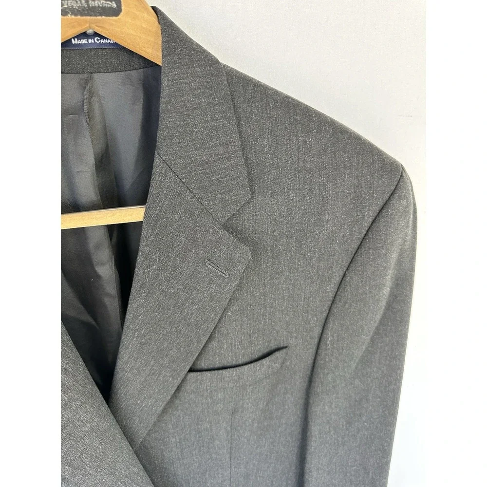 Chaps Ralph Lauren Wool‎ Blazer Wedding Men's 46 Long Gray